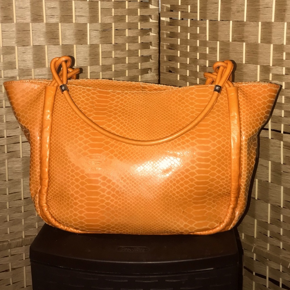 Genuine Italian Leather snakeskin Tote bag
